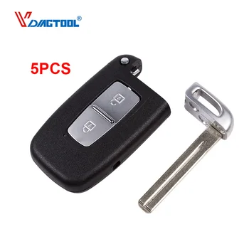 

VDIAGTOOL 5pcs Keyless Entry Fob Cover 2 Buttons Remote Car Key Smart Card Shell Blank Case Fit For Hyundai Genesis Coupe Sonata