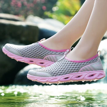 

TKN 2019 Spring Water Shoes Women Air Mesh Waterproof Quick-Drying Breathable Light Shoes Woman Outdoor Sandals Hiking Sneakers