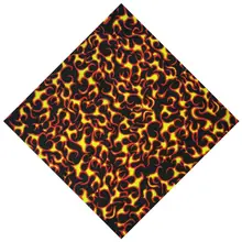 Японский Harajuku Байкер пламя огонь принт защитный многоцелевой бесшовный квадратный шарф мотоцикл бандана для хип-хопа бандана шеи галстук