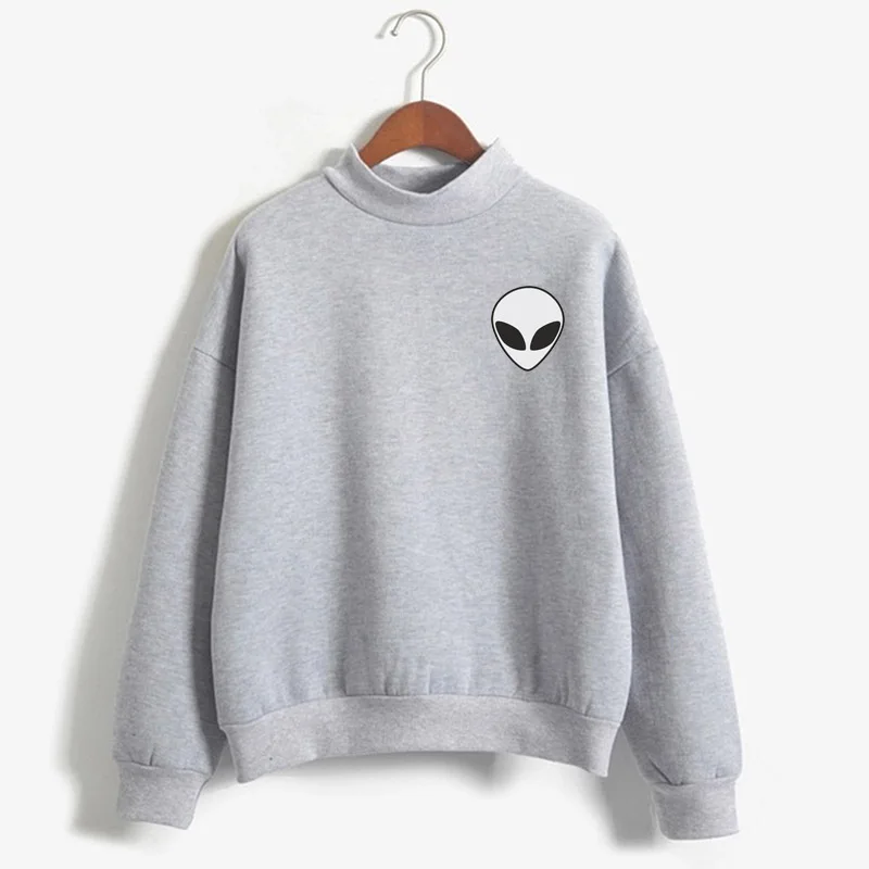 

UFO Sweatshirt Intruder Outreach Alien Round Collar Top Space Sweatshirt Planet UFO I Launch Cute Men and Women L60 Outer Space