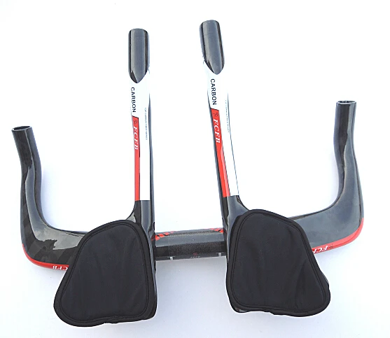 Cheap free shipping FCFB FW 12K full carbon TT HANDLEBAR Time Trial Handlebar Track Bike Parts internal handlebar tt bar+bar ends