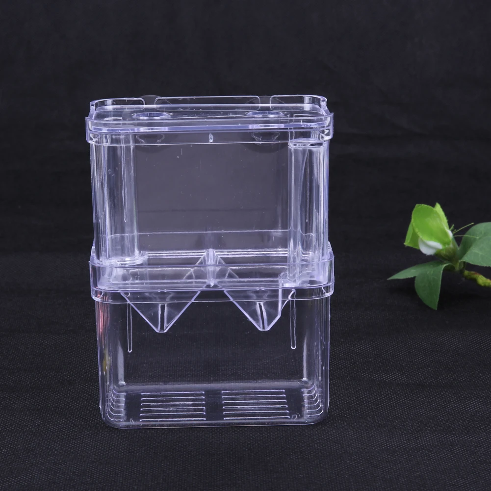 Прозрачная коробка для разведения рыб в аквариуме, мини-инкубатор для жарки, изолирующая инкубатория, клетка для рептилий, домик для черепах
