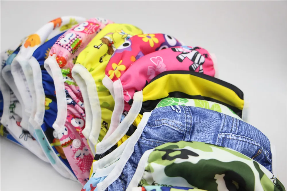 Herbabe 3 шт. детские подгузники для купания водостойкая регулируемая одежда для плавания новорожденных многоразовая полотняная пеленка