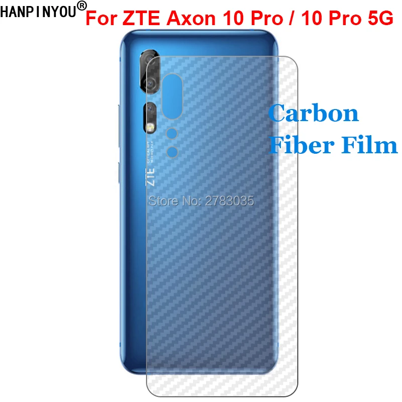 

For ZTE Axon 10 Pro / 10Pro 5G 6.47" 3D Anti-fingerprint Carbon Fiber Back Film Rear Screen Protector (Not Tempered Glass)