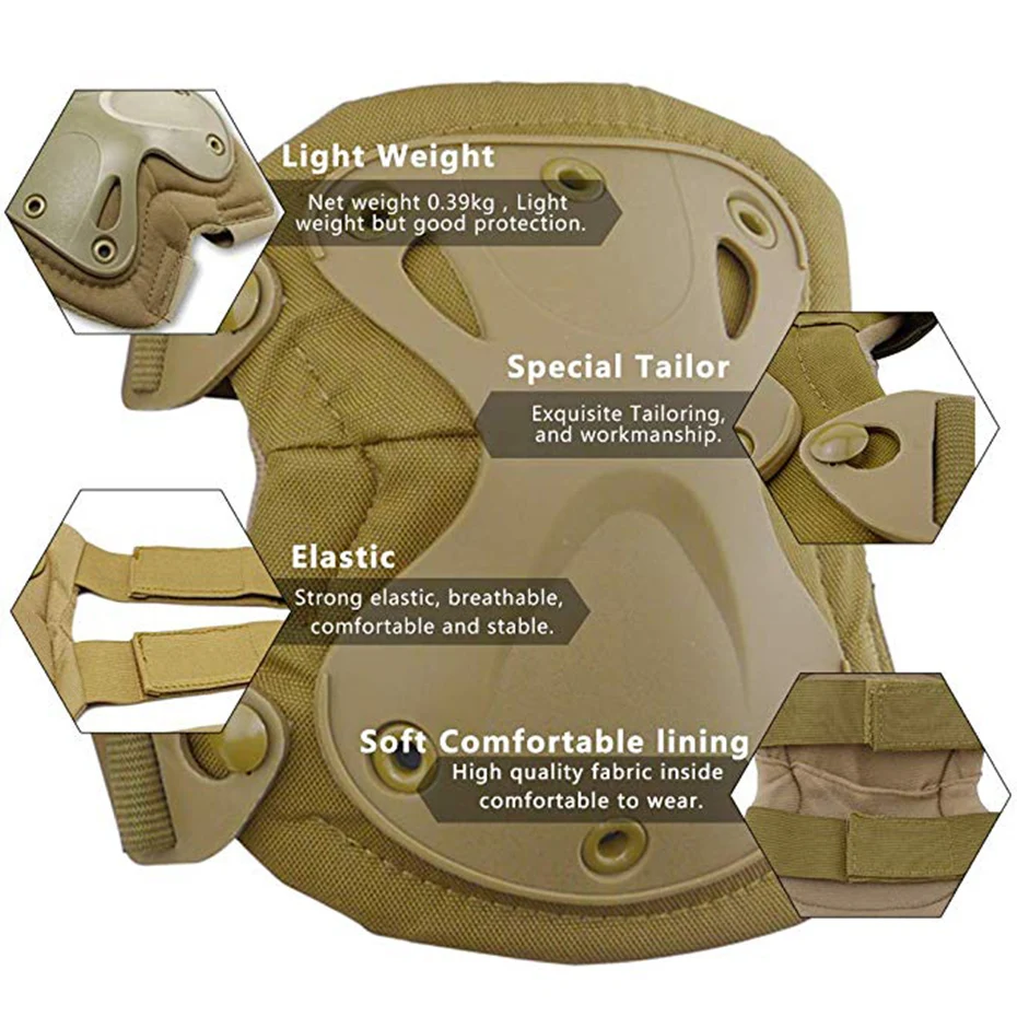 Kaiqizhe новые армейские тактические Пейнтбольные страйкбольные охотничьи спортивные военные защитные наколенники и налокотники Набор