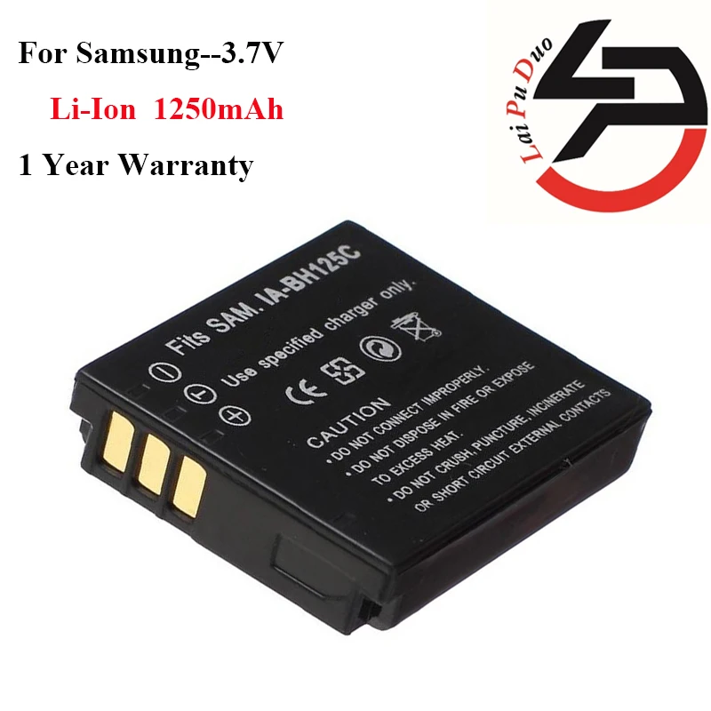 

High Quality 1250mAh New Replacement Battery For Samsung IA-BH125C BH125C BP-41 R10 GRD3 GRD4 DP1M DP2M DP3M Merrill PM126