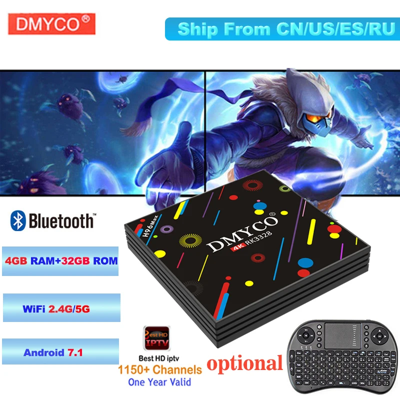 

H96 Max Android 7.1 TV Box 4GB RAM 32GB RK3328 2.4G 5G WiFi 4K Set Top Box H.265 USB 3.0 BT 4.0 Media Player iptv subscription