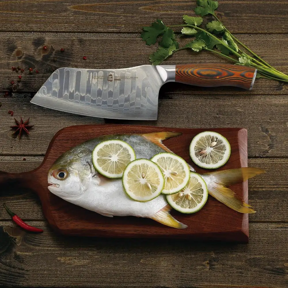  Tuo Cutlery Meat Cleaver Knife -Japanese AUS-10 Damascus Kitchen Chopping Knife -Chinese Knife - Er - 33010523712