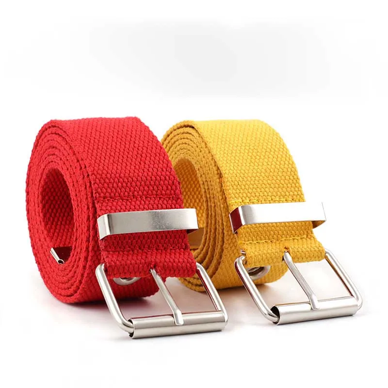 

New hot sale nylon canvas belt wild jeans personality fashion ladies decorative belt 5 color optional