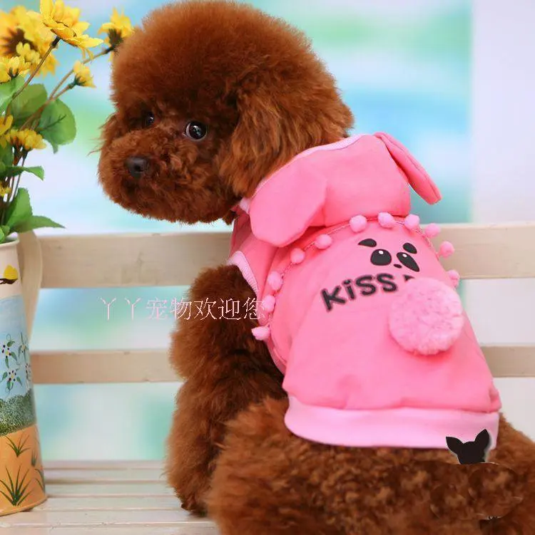 

hot sale dog clothes cute big ear puppy hoodies shirt pet summer cosplay suit S M L