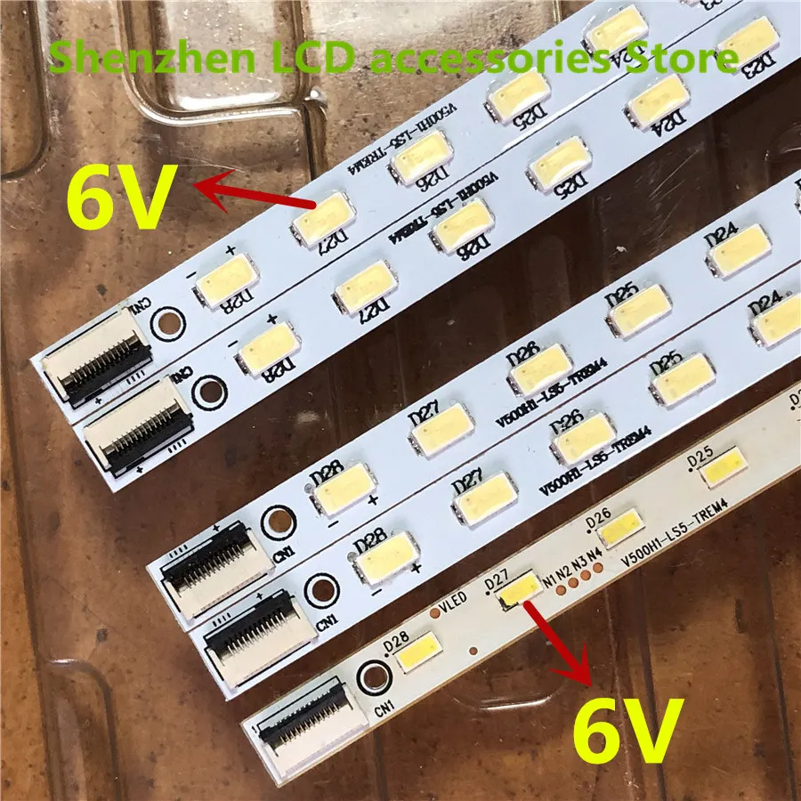 2 шт./лот левый и правый для konka LED50K11A Артикул лампы V500H1-LS5-TREM6 V500H1-LS5-TLEM6 1 шт. = 28LED 315 мм