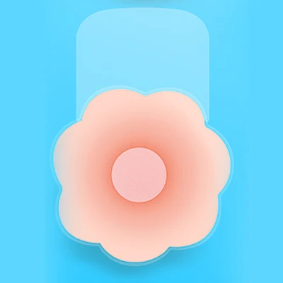 1 пара невидимых наклеек на грудь, наклейки на соски, наклейки на грудь, силиконовые накладки на соски, дышащий бюстгальтер, круглый цветок - Цвет: flower shape