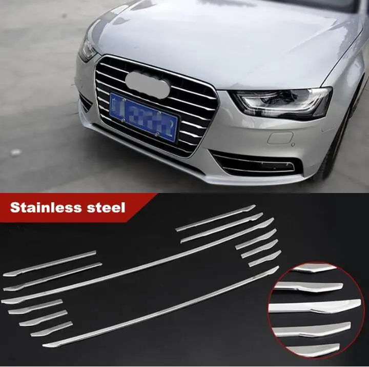 12pcs Car Front 3D bumper Mesh Vent Hole Dirt Grille Grills Cover Trims For 13-16 Audi A4 B8 2013 2014 2015 2016 Free Shipping | Автомобили