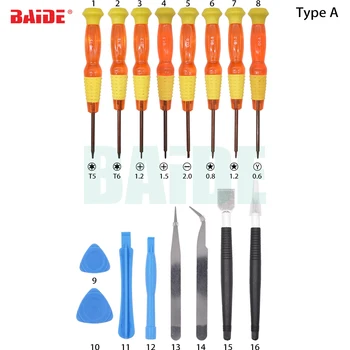 Buy Hand Phone Repair Tool For Samsung For IPhone 16 In 1 Set Opening Pry Repair Tool Kit Cellphone Screwdrivers Set Kit 50set/lot