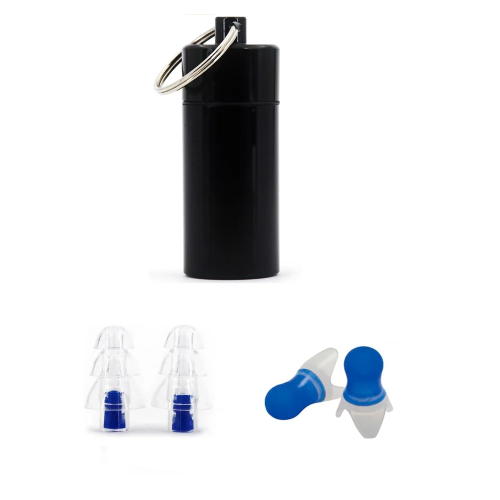 

2 Pairs Silicone Filter Ear Plugs High Fidelity Earplugs for Sleep Reusable Noise Cancelling Concerts Motorcycle Drummer Earplug