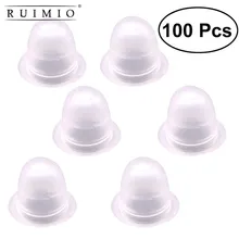 100 шт Мягкие силиконовые колпачки для тату, одноразовая постоянная ресница, макияж, бровь, татуировка, пигментный контейнер, наборы, поставки