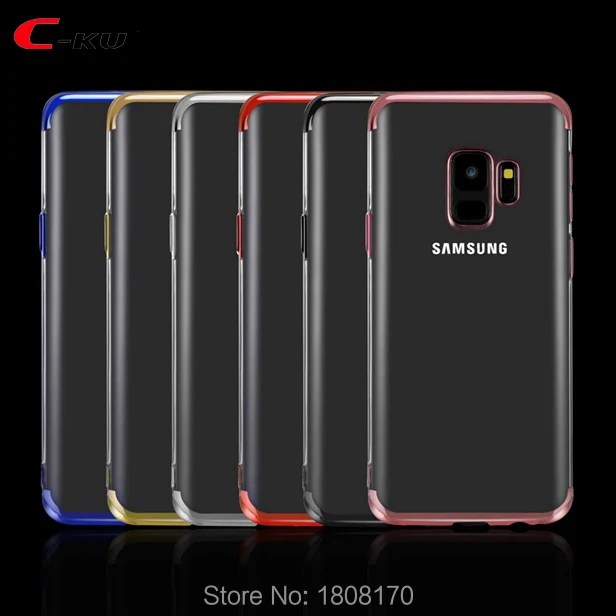 Мягкий ТПУ чехол C Ku с блестящим покрытием для Samsung Galaxy S6 S7 Edge S8 S9 Plus NOTE8 NOTE9 A3 A5 A7 2017