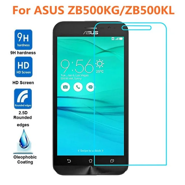 Закаленное стекло 2.5D для ASUS Zenfone Go ZB500KL Взрывозащищенная защитная пленка zb500кг X00AD