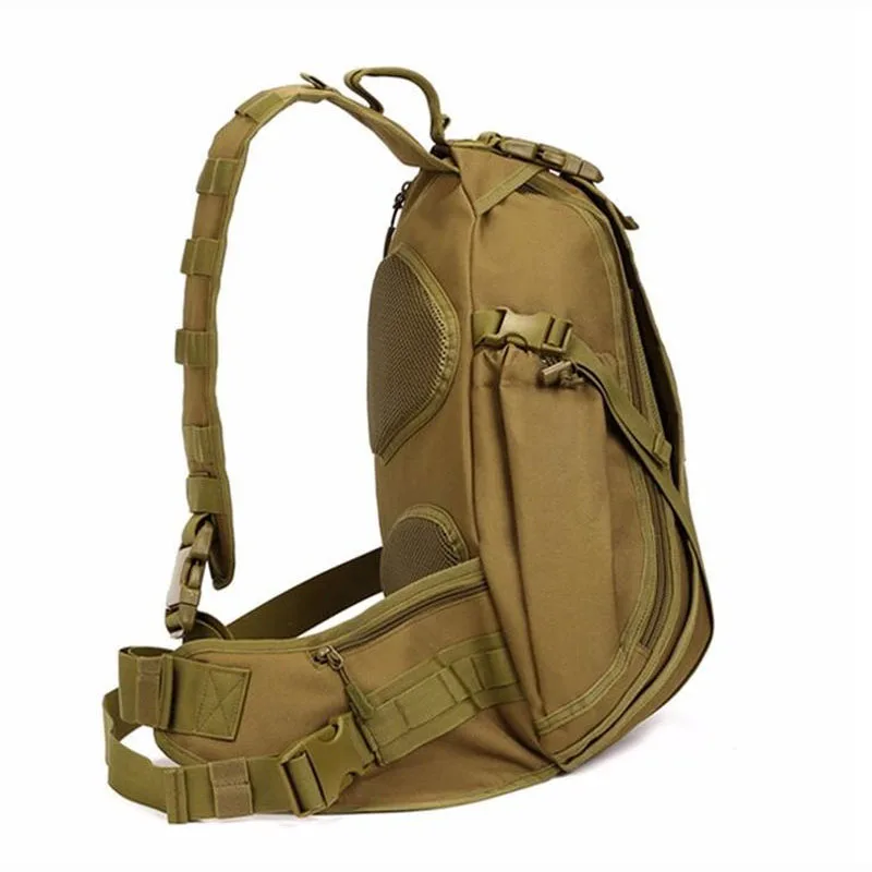  Men Tactical Backpack Single Shoulder Bag Chest Bags Molle Army Military Crossbody Outdoor Camping 