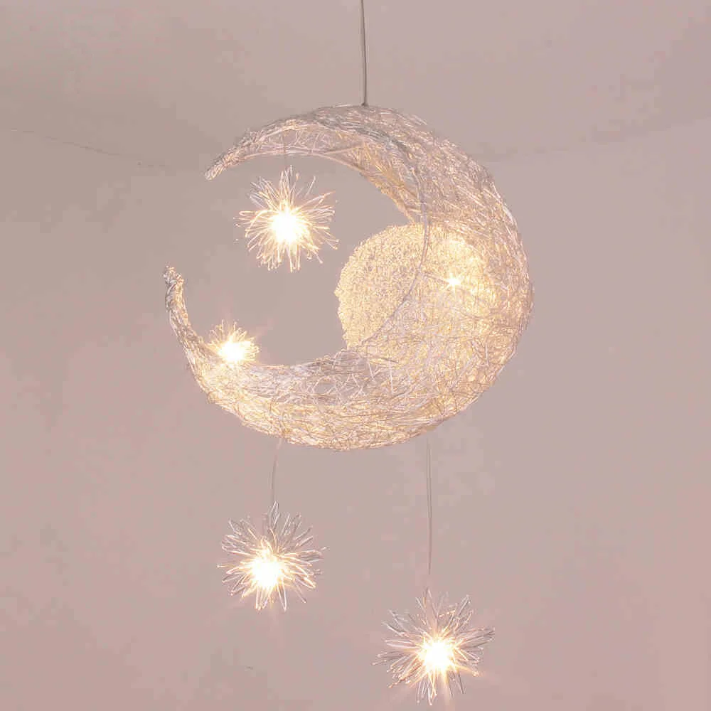 Moon&Star Modern Pendant Lights Kid's Room Lighting Modern Child
