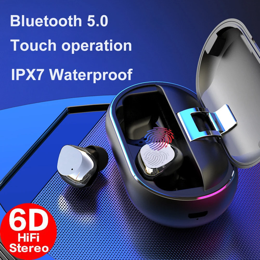 X26 TWS сенсорные беспроводные наушники Bluetooth V5.0 гарнитура IPX7 водонепроницаемые 6D стерео спортивные портативные беспроводные наушники для xiaomi