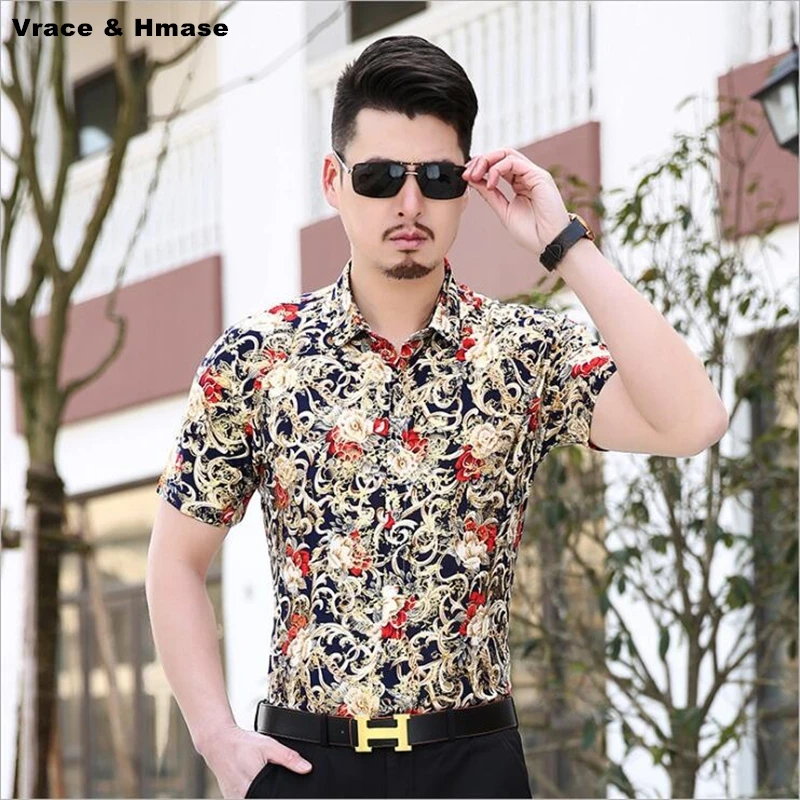 NO.812 Chinese style 3D floral pattern printing fashion short sleeve ...