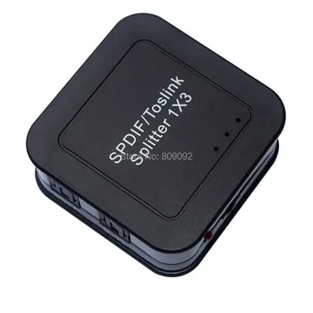 

SPDIF TOSLINK Digital Optical Audio 1x3 Splitter Switch Supporting Dolby Digital & DTS 5.1 Switcher For MD, DVD,VCR CD player