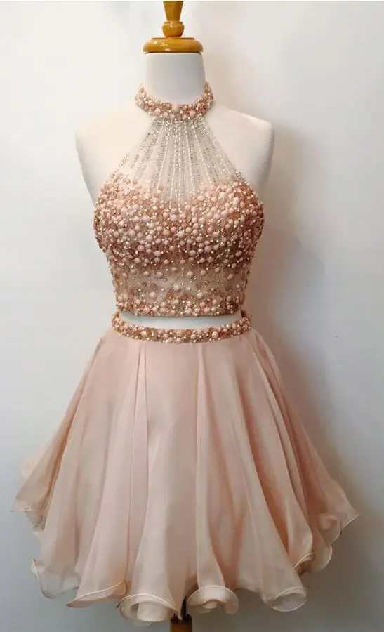 champagne short formal dresses