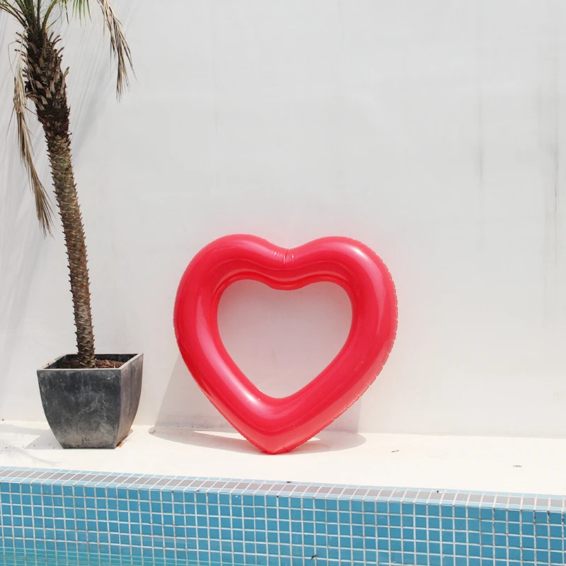 Цвета розового золота с сердечками надувной плавательный круг для взрослых розовый поплавок Плавание кольцо для бассейна игрушки для