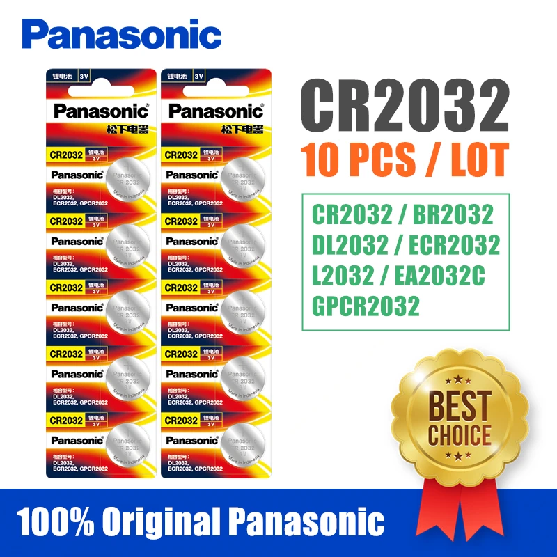 Литиевая батарейка Panasonic cr2032 10 шт./лот cr 2032 3 в|cr 2032|batteries for watchesbutton cell battery |