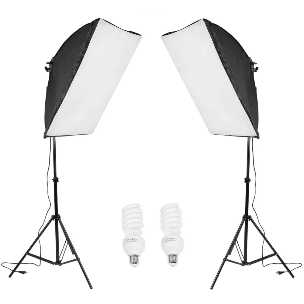 

2PCS 5500k Color Temperature Super Stable Light Stand Kit For Photographers Softbox Lampe Tripod Set With Portable Hand Bag