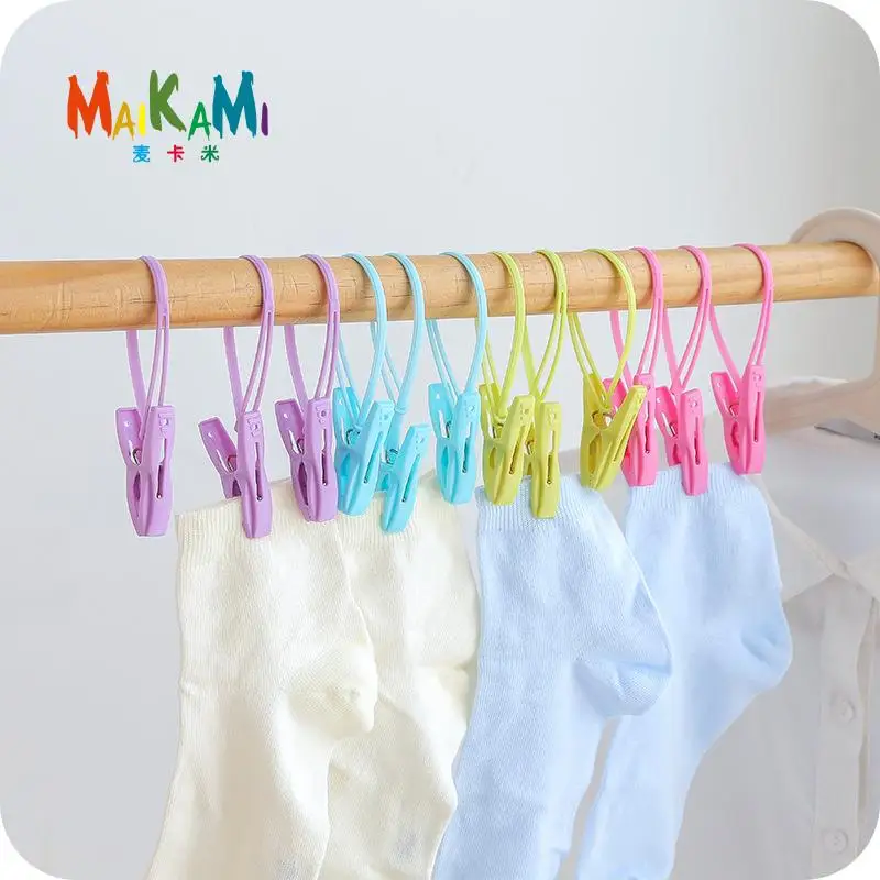 

MAIKAMI 12pcs Clothes Pegs Clip For Coat Pants Laundry Drying Hanger Rack Folder Washing Accessories Novelty Household