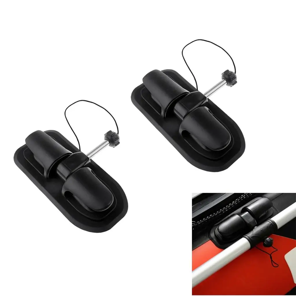 2 Pieces Kayak Oar Lock Patch Paddle Lock Mount Boat Parts Hardware Accessories