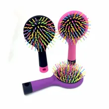 1 шт. Радуга объем антистатические Волшебные волосы локон прямой массаж расческа Кисть, устройства для стилизации с зеркалом