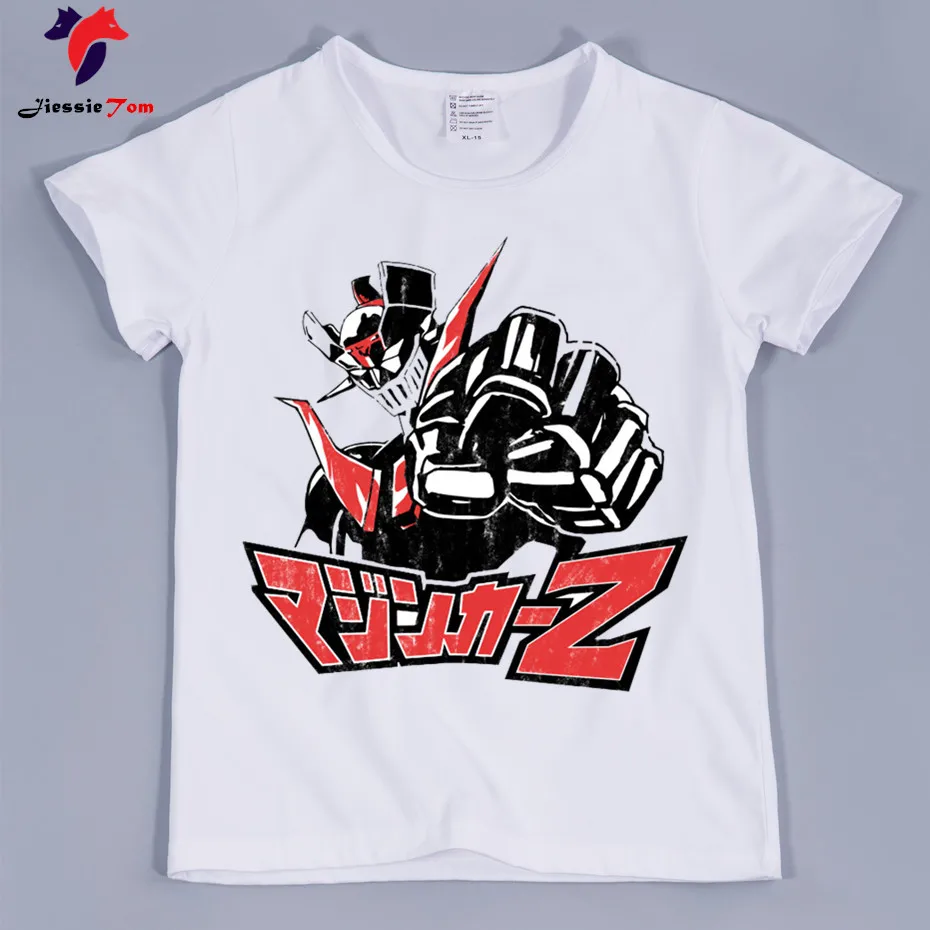 2018 дети Mazinger Z Ретро Мультфильм Дизайн прикольные футболки для мальчиков и девочек Милая одежда для малышей Дети Повседневное Футболки