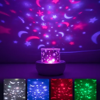 

LED Night Light Planet Magic Projector Earth Universe LED Lamp Colorful Rotary Flashing Star Starry Sky Kids Baby Christmas Gift
