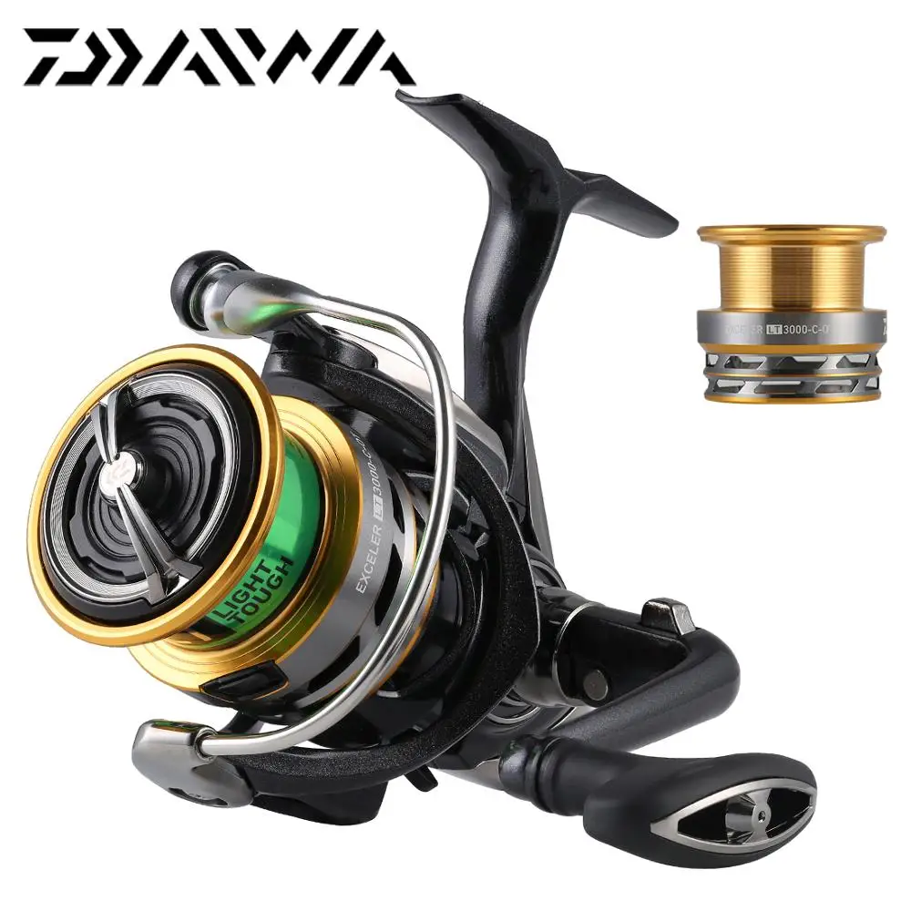 

New DAIWA EXCELER LT 3000C-OT Spinning Fishing Reel 6BB 10kg 6.2:1 Folding Handle with Metal Spare Spool Carp Fishing Tackle