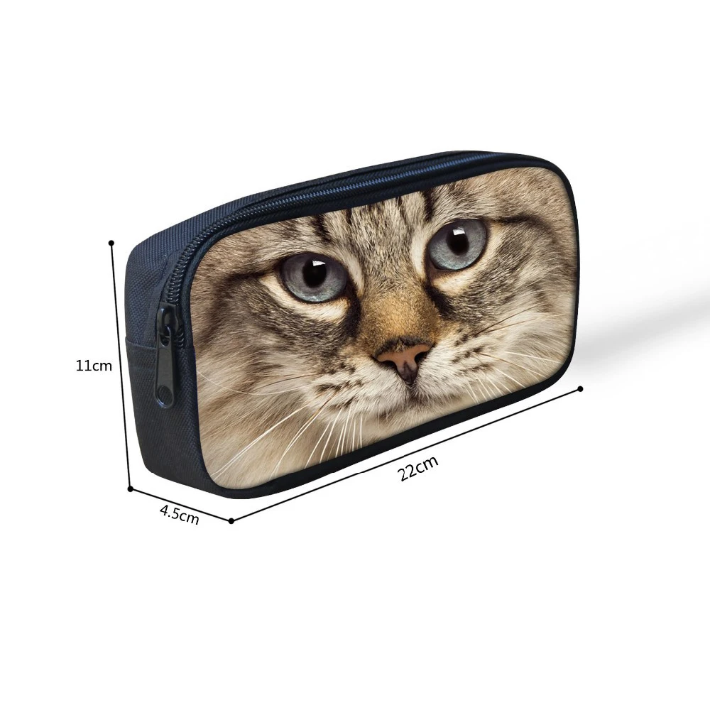 Женский косметический чехол FORUDESIGNS с 3D рисунком кота животного женская сумка для