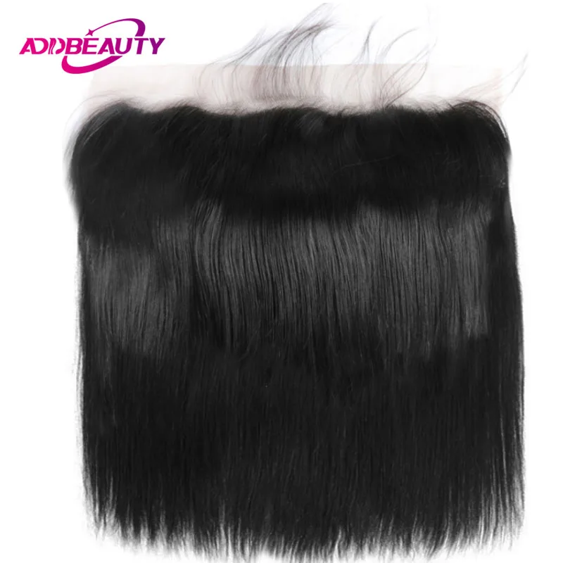 

13x6 Lace Frontal Closure Straight Brazilian Unprocessed Virgin Human Baby Hair 130% Density Ear To Ear Free Part Pre Plucked