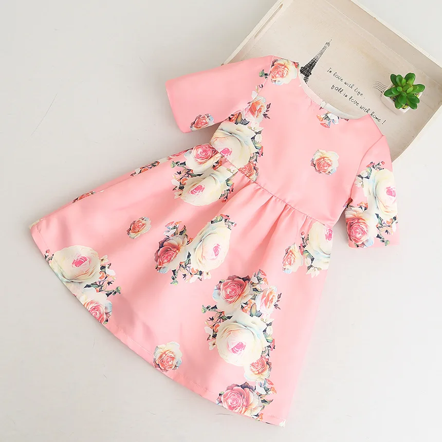 

Summer Styles Girl Dress Kids Lovely Dress Girls Short Sleeve Dresses Print Girl Princess Dresses Party Girl Clothes