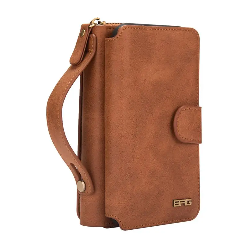 

Multi-function Leather Case For Samsung Galaxy Note 8 Detachable Back Cover Zipper Handbag For Samsung Note 8 Wallet Case