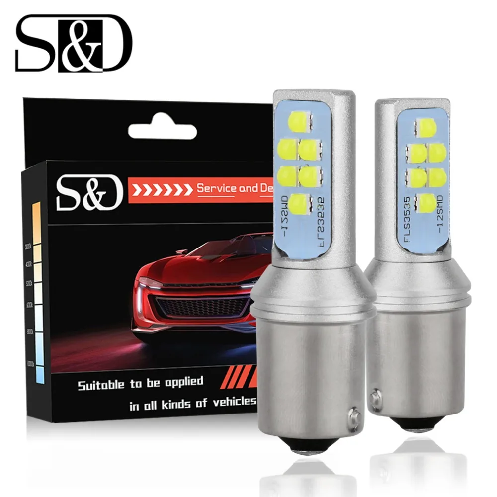 2 шт. 1156 BA15S P21W светодиодный BAU15S PY21W 1157 BAY15D P21/5 Вт лампы автомобиля светильник s R5W R10W