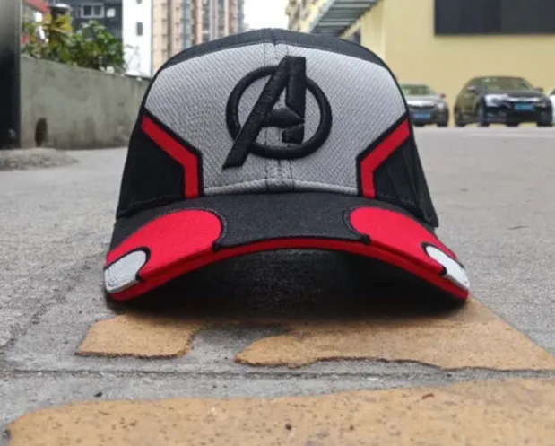 

Avengers 4 Endgame Logo Embroidered Snapback Hat Black Baseball Cap