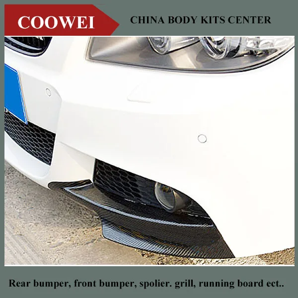

E90 M Tech LCI Style CF Front Bumper Aprons Corner, Car Side Splitters Flaps Cupwings For BMW(Fit E90 LCI M tech Bumper 09-11 )