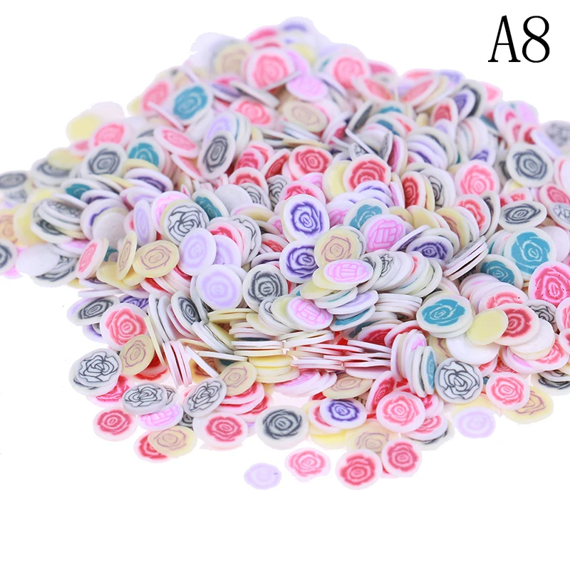

1000Pcs Soft Plasticine Addition Ceramic Fruit Mixed Fruit Leaves DIY Clear Slime Clay Nail Jewelry Mobile Slime Diy Supplies