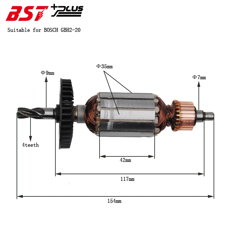 Cena Wirnik armatura do BOSCH GBH2 20 młot udarowo obrotowy AC220V 240V