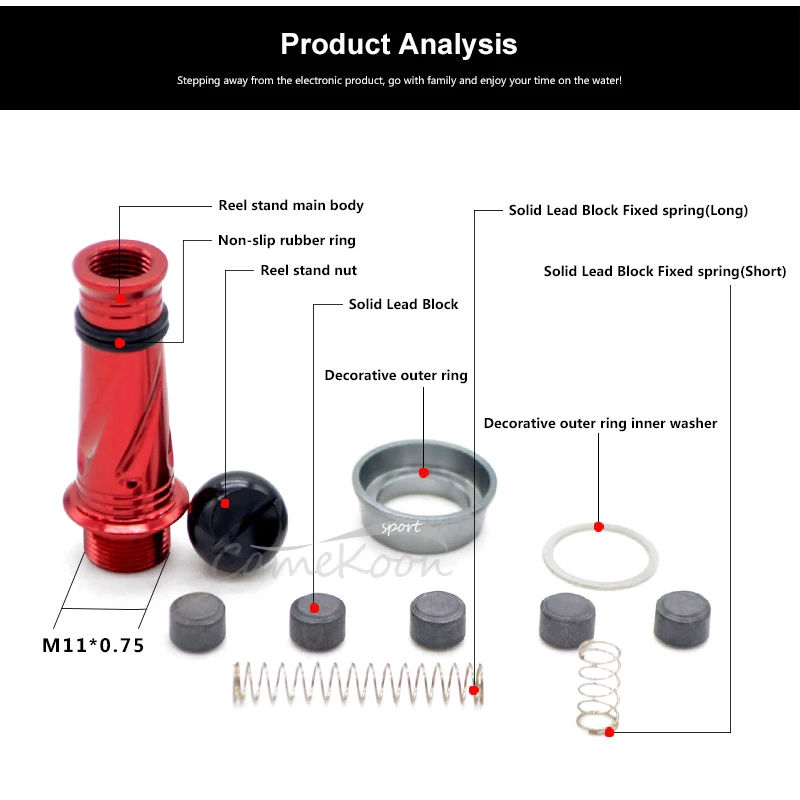 CAMEKOON аксессуары для катушек алюминиевая катушка подставка для Shimano Daiwa спиннинговая катушка Хранитель катушки баланс