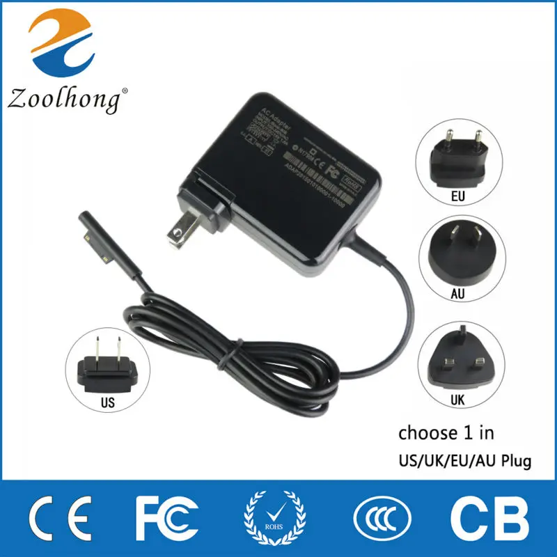 

For Microsoft Surface Pro 4 AU/EU/UK Plug 15V 1.6A 24W Adapter Charger Power Supply