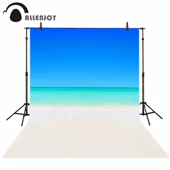 

Allenjoy professional photography background idyllic tropical white sandy beach clear ocean summer vacation backdrop photocall