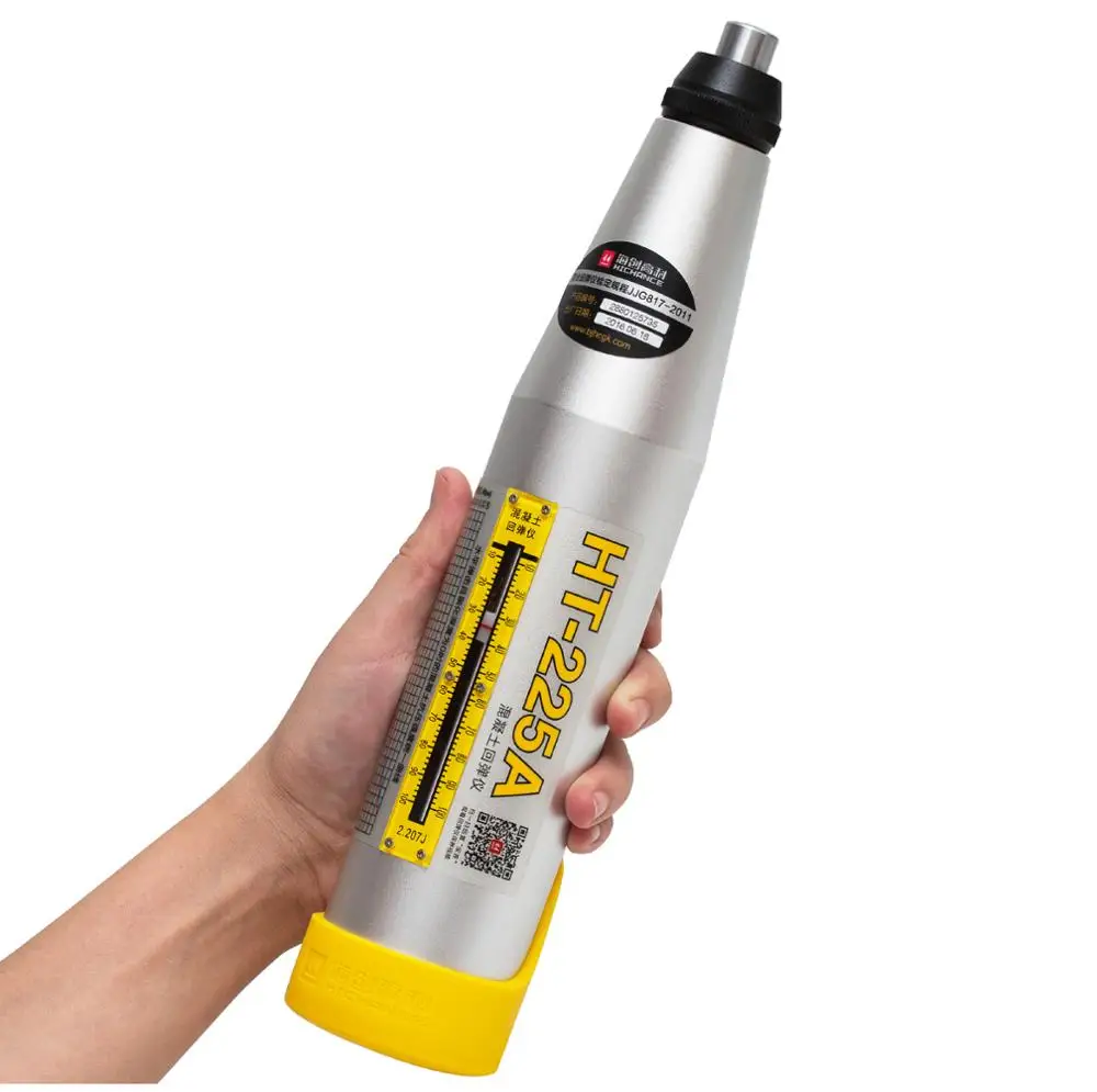 

Handy HT-225A HT225A Metal Shell Concrete Test Hammer with Spare Spring in Aluminum Box Rebound Hammer 10-60MPa Test Range